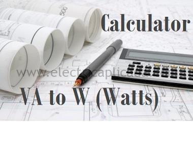 calculator va to w watts