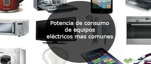 Potencia de consumo de equipos elctricos mas comunes