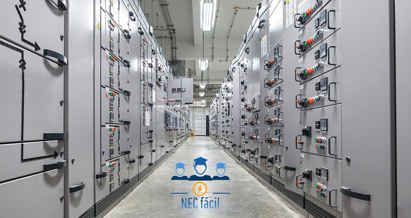 Espacios de tableros y equipos eléctricos en baja tensión, según NEC