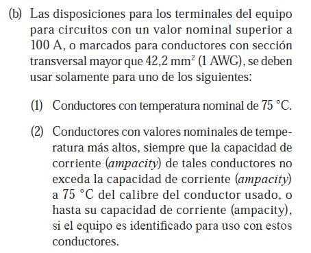 Como proteger contra sobrecorriente alimentadores y ramales eléctricos según NEC/NFPA/NTC2050. <strong><font color="E87D23">!!! PREMIUM !!!</font></strong> 12 Sección 110.14 (C) (1) (b) NEC