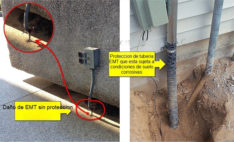 Correcta instalacion de tuberia EMT en suelo