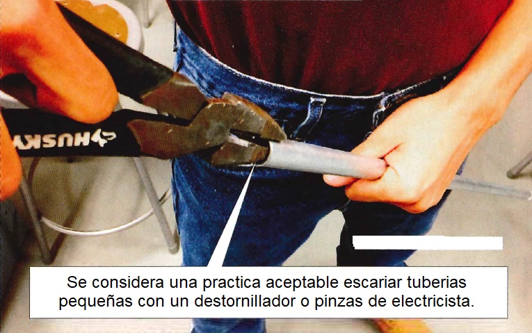 Escariar tuberias pequenas EMT