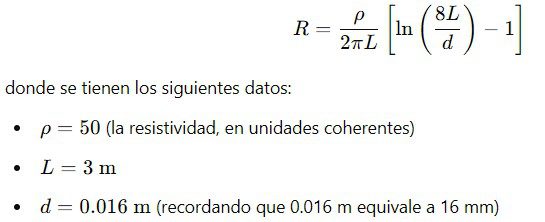 La resistividad del suelo ρ